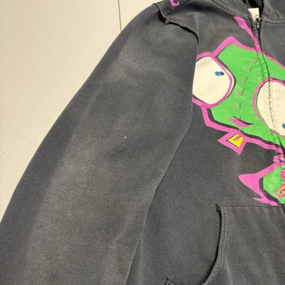 Vintage Invader Zim Hoodie Juniors XL 2007 Nickelodeon Sweatshirt Mighty Fine - Picture 9 of 16